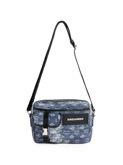 Dsquared2 D2 Monogram Cross Body Bag In Blue