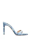 Dsquared2 D2 Monogram Heeled Mules In Blue