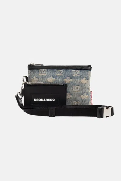 Dsquared2 D2 Monogram Neck Pouch In Multi