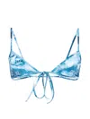 Dsquared2 D2 Monogram Triangle Top In Blue