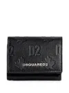 Dsquared2 D2 Monogram Trifold Wallet In Black