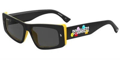 Dsquared2 D2 Pac 71c/ir Men's Sunglasses Black Size 57