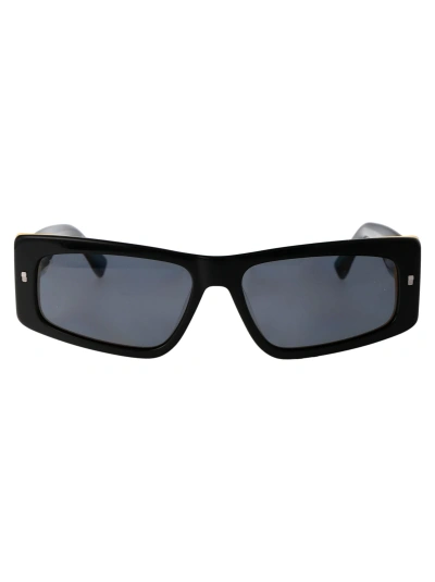 Dsquared2 D2 Pac Sunglasses In 71cir Black Yellow