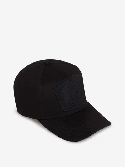 Dsquared2 D2 Patch Baseball Cap In Black