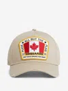 Dsquared2 Dsquared Men Baseball Hat With Logo In Beige