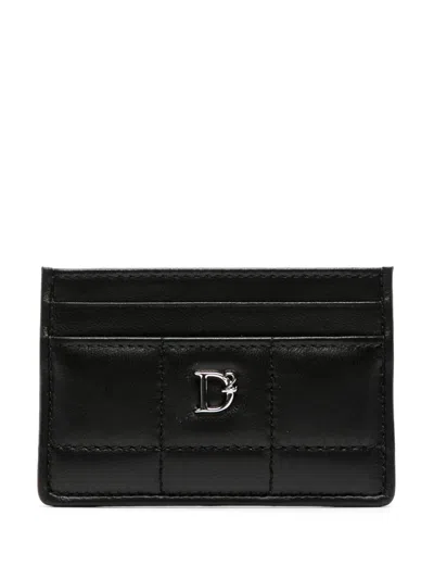 DSQUARED2 D2-PLAQUE MATELASSÉ CARD HOLDER