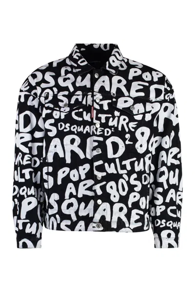 Dsquared2 D2 Pop 80 年代风牛仔夹克 In Black