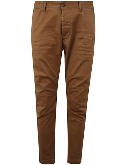 Dsquared2 D2 Sexy Tapered-leg Chino Trousers In Cammello