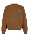 Dsquared2 D2 Signature Crew-neck Sweatshirt In Brown