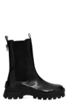 Dsquared2 Leather D2 Statement Chelsea Booties In Black