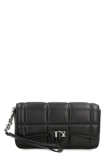 DSQUARED2 DSQUARED2 D2 STATEMENT LEATHER CLUTCH
