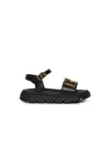 Dsquared2 Sandali Platform In Pelle D2 Statement In Black
