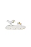 Dsquared2 D2 Statement Leather Platform Sandals In White