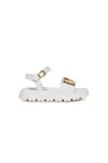 Dsquared2 Sandali Platform In Pelle D2 Statement In White