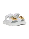 Dsquared2 D2 Statement Leather Platform Sandals In White
