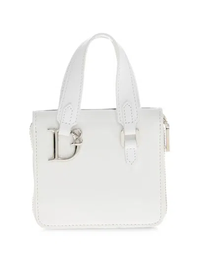 Dsquared2 D2 Statement Leather Wallet In White