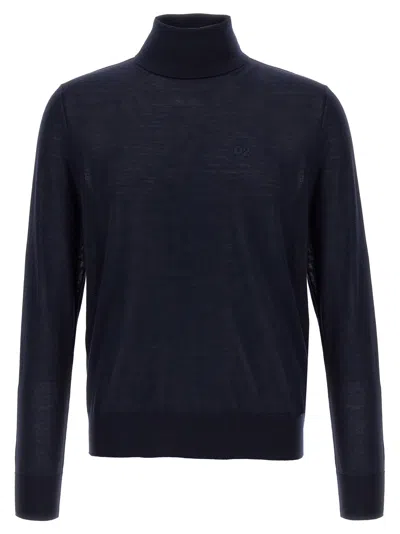 Dsquared2 D2 Turtleneck Sweater In Blue