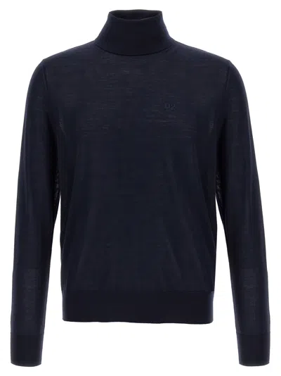 Dsquared2 'd2' Turtleneck Sweater In Blue