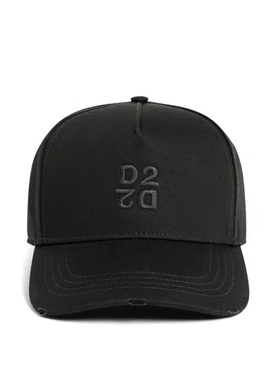 Dsquared2 D2 Upside Down Baseball Cap In Gold