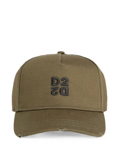 Dsquared2 D2 Upside Down Baseball Cap In Green