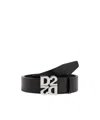 Dsquared2 D2 Upside Down Belt In Black