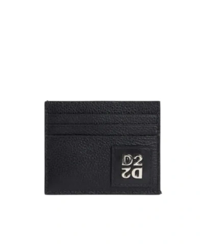 Dsquared2 D2 Upside Down Credit Card Holder In Black