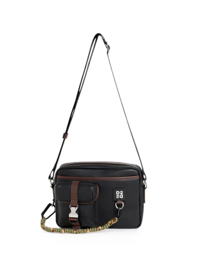 Dsquared2 D2 Upside Down Cross Body Bag In Black