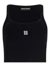 Dsquared2 D2 Upside Down Tank Top In Black