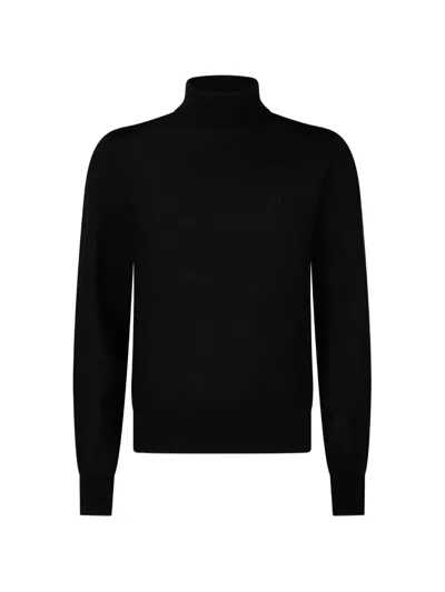 Dsquared2 D2 Upside Down Turtleneck Pullover In Black