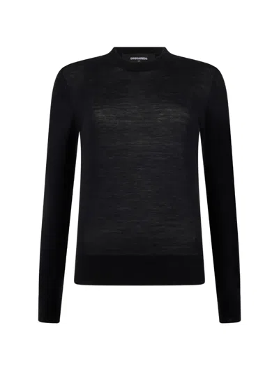 Dsquared2 D2 Upside-down Pullover In Black