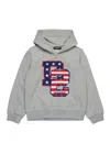 Dsquared2 D2 Usa Print Sweatshirt In Grey