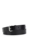 Dsquared2 D2 X Magliano Black Belt With Front Buckle Closure In Leather Man In Black