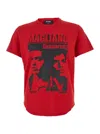 Dsquared2 D2 X Magliano Red Crewneck T-shirt With Maxi Print On The Front In Cotton Man In Red