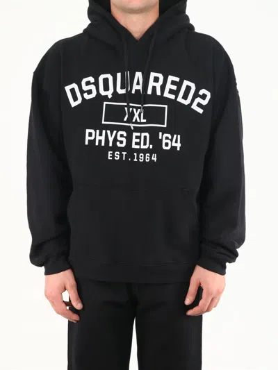 DSQUARED2 D2 XXL HERCA HOODIE BLACK
