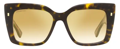 Dsquared2 D20017s Tortoiseshell Rectangular Sunglasses In Brown