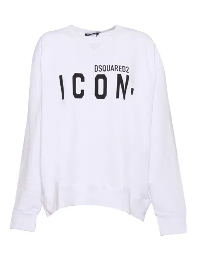 Dsquared2 Kids' D2s865u Slouch Fit Icon Sweatshirt In White