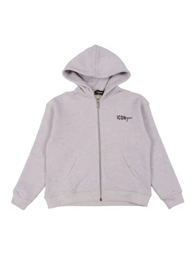 D-squared2 Kids'  D2s975u Boyfriend Fit Felpa In Gray