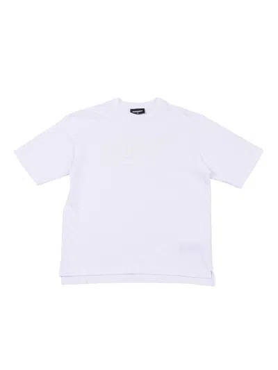 D-squared2 Kids'  D2t1240u New Loose Fit Maglietta In White