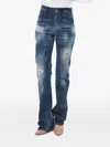 Dsquared2 Dalma Angel Distressed-effect Jeans In Blue