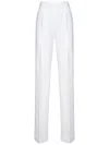 Dsquared2 Silk And Cotton Blend Trousers With Ironed Crease In White