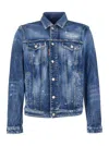 DSQUARED2 DSQUARED2 'DAN' BLUE JACKET WITH CLASSIC COLLAR IN DENIM MAN