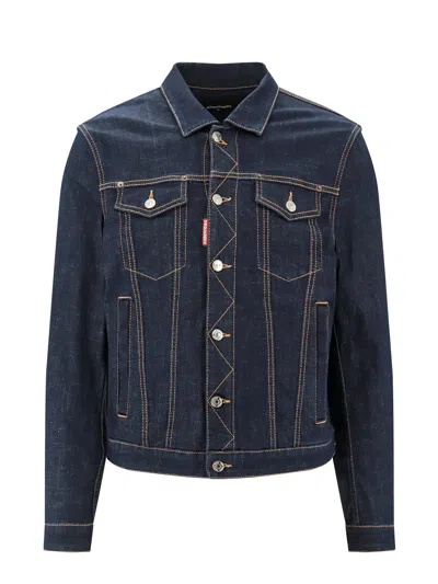 Dsquared2 Dan Jean Jacket In Blu