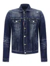 Dsquared2 Dsquared Men Stretch Denim Dan Jacket In Blue