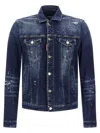 Dsquared2 Dsquared Men Stretch Denim Dan Jacket In Blue