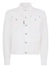 Dsquared2 Logo-patch Button-fastening Jacket In White