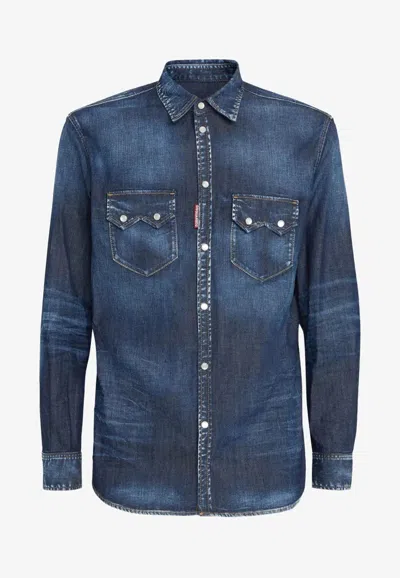 DSQUARED2 DAN LONG-SLEEVED DENIM SHIRT