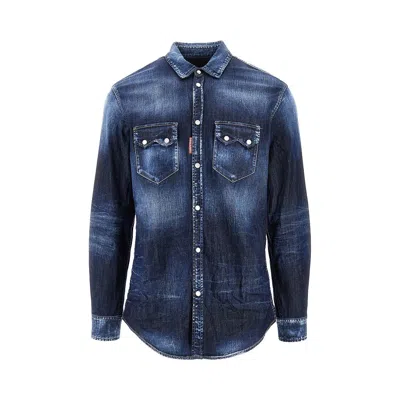 Dsquared2 'dan' Relaxed Fit Denim Shirt