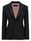 Dsquared2 Black Single-breasted Wool Blazer