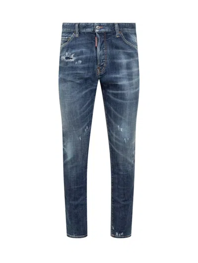 Dsquared2 Dark 70's Wash Super Twinky Jeans In Navy
