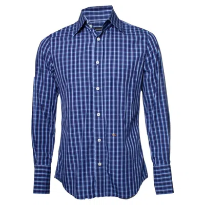 Pre-owned Dsquared2 , Dark Blue Checkered Blouse